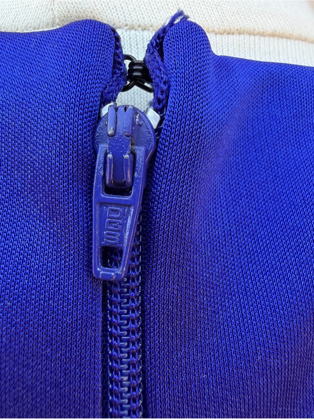 Vintage Capricorn Cobalt Blue Beaded Draped Midi Dress Sz 12 USA - Picture 14 of 16